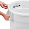 Global Industrial 20 Gallon Plastic Trash Container, Garbage Can - White 240458WH - alternate 2
